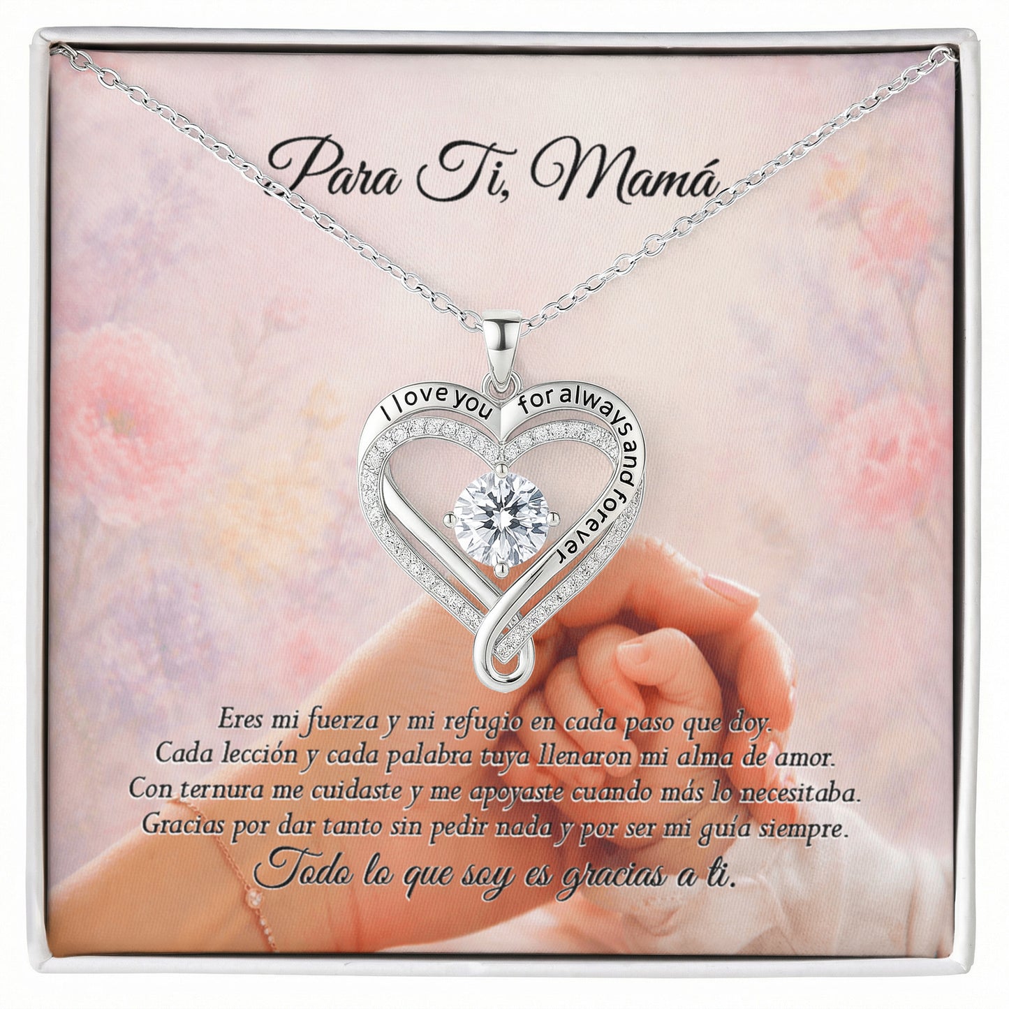 Collar Love You Always - Para mi mama, collar colgante
