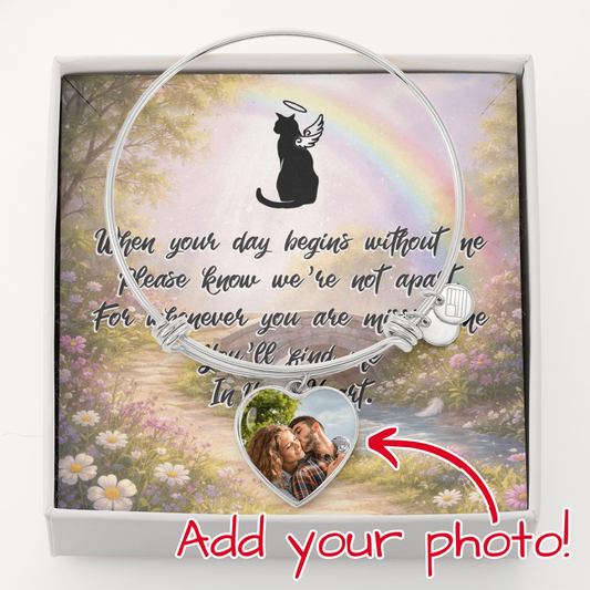 Rainbow Bridge Cat Bereavement Banagle Bracelet
